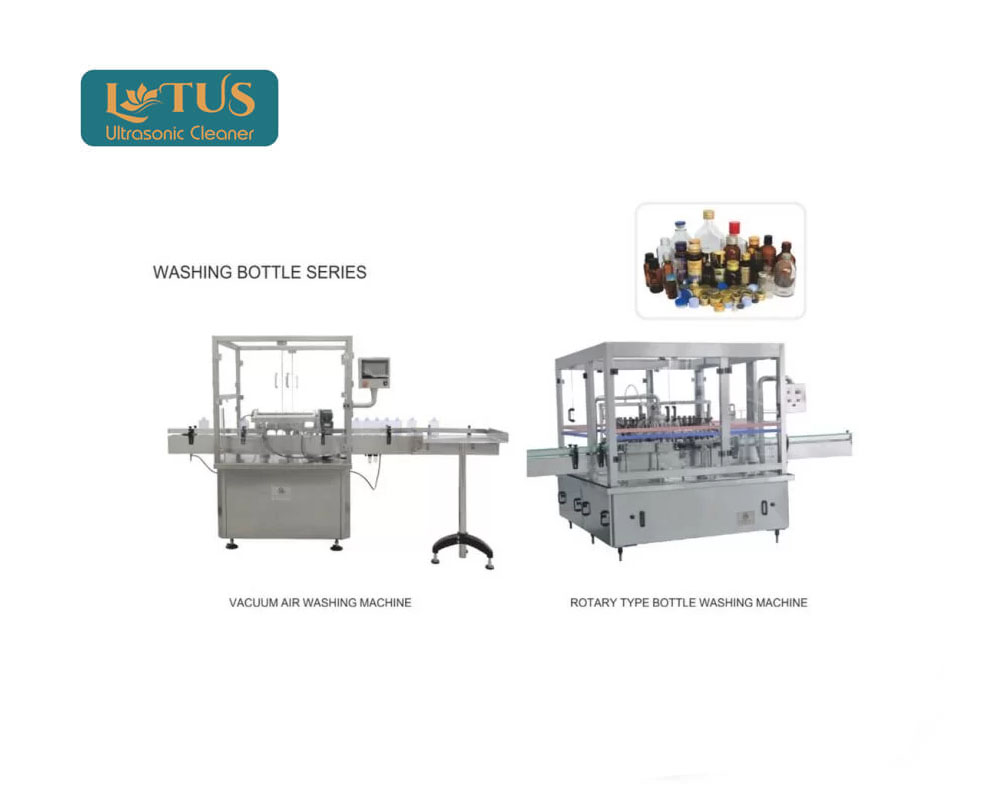 Máy rửa chai/lọ nhựa bằng khí chân không