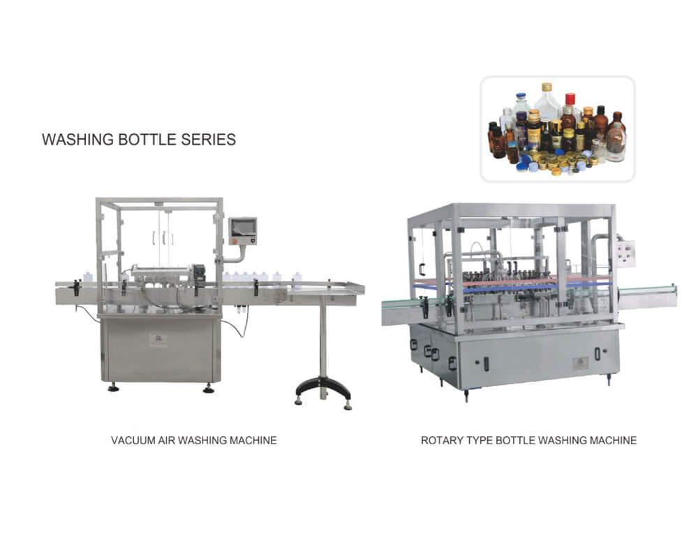 Máy rửa chai/lọ nhựa bằng khí chân không